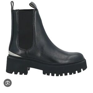 Maje Black Chelsea Lug Sole Ankle Boots - Women